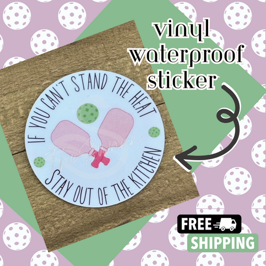 Pickleball Sticker | Vinyl Waterproof Sticker | Funny Sticker